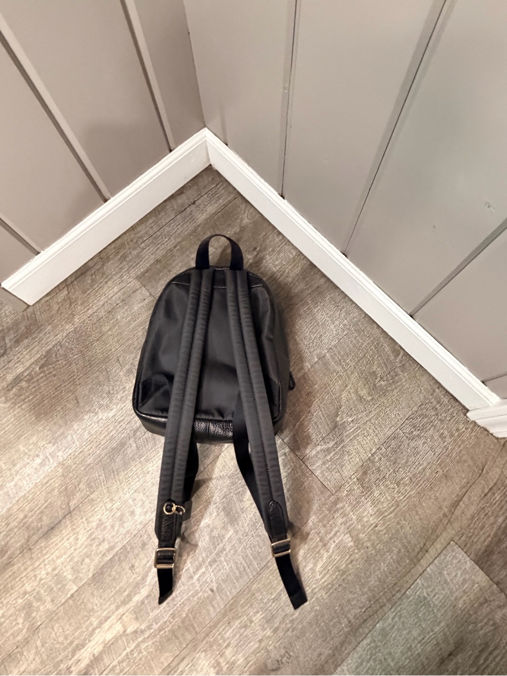 Coach Black Pebbled Leather Mini Charlie Backpack with Gold-Tone Hardware F28995 - Picture 7 of 12